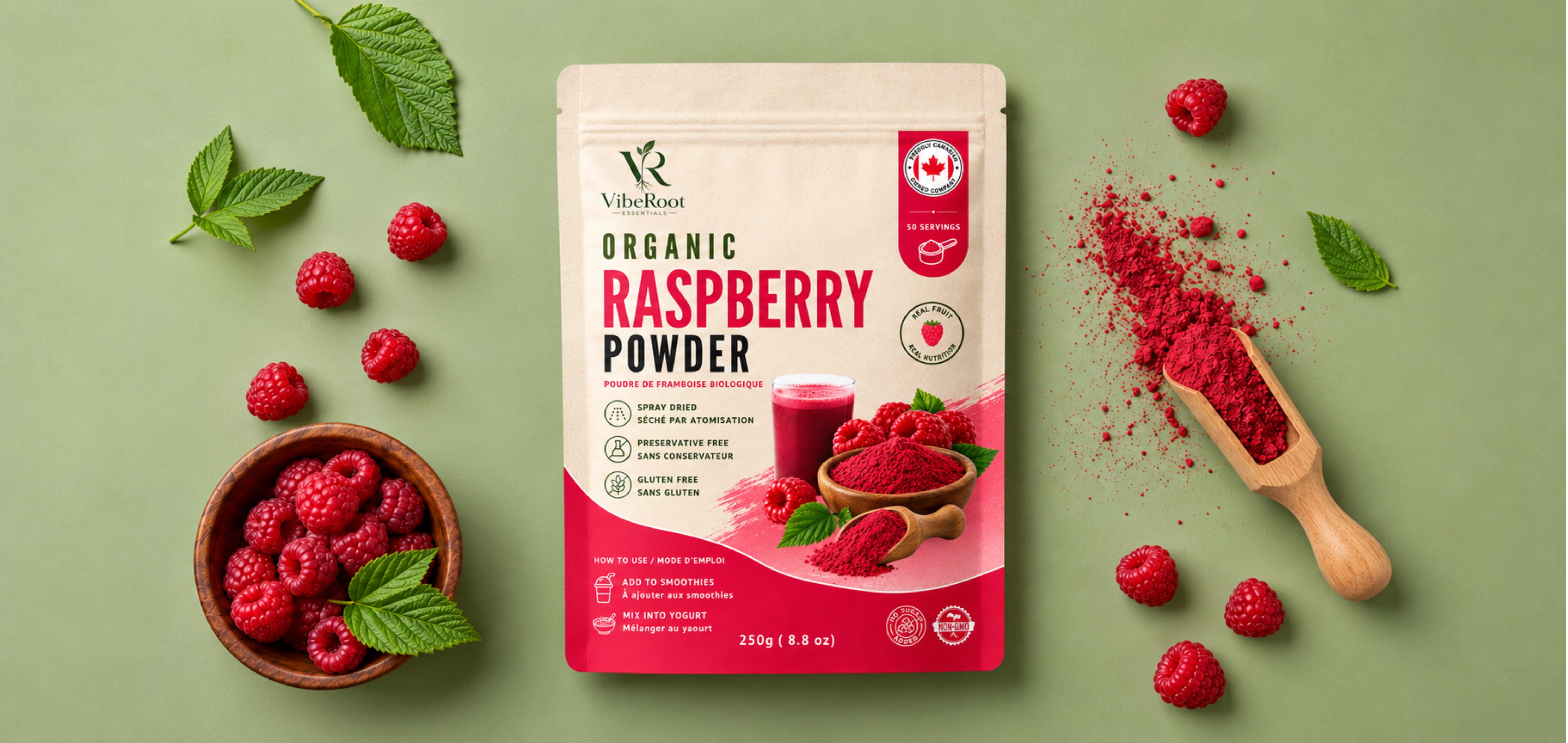 VibeRoot Organic Superfood Powder Banner 1