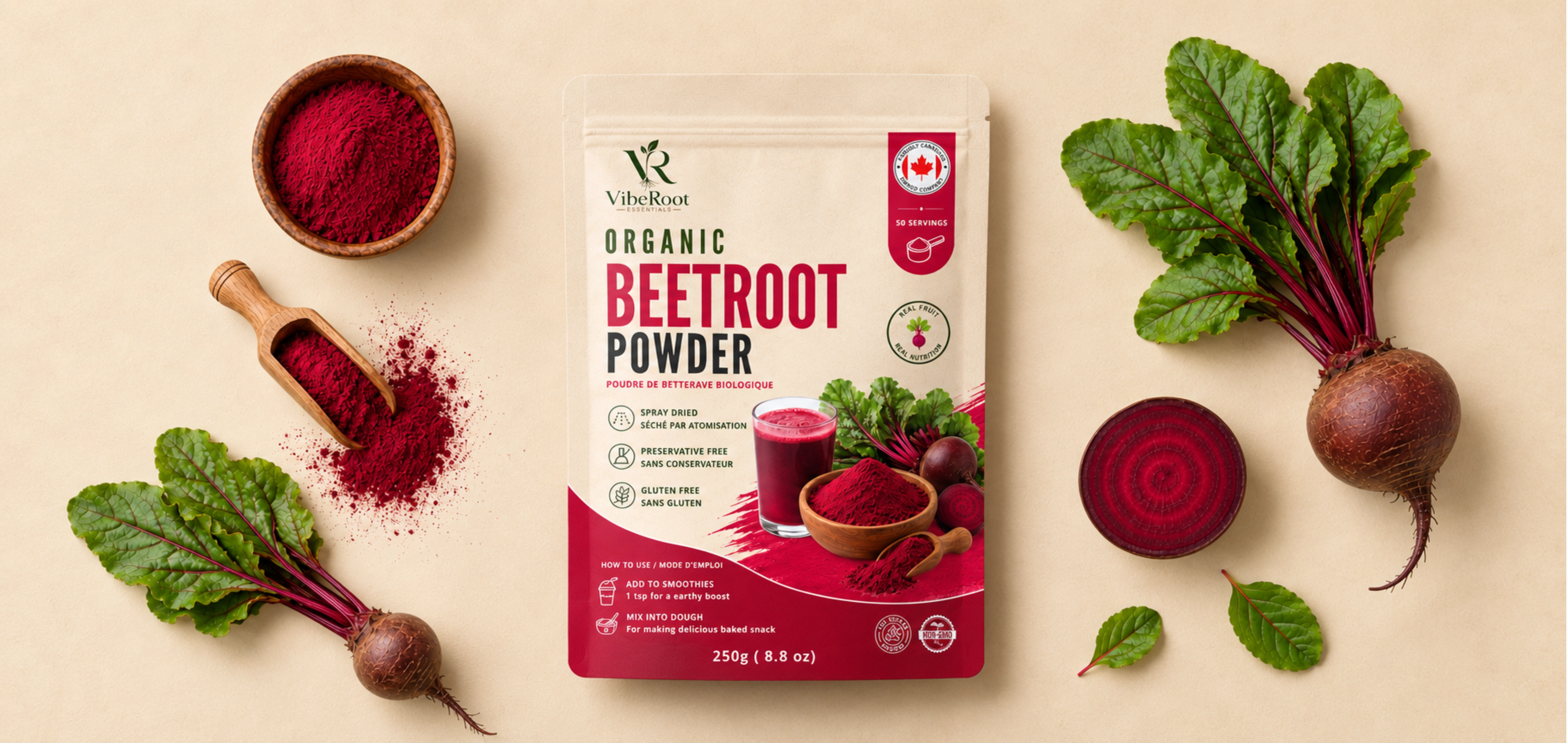 VibeRoot Organic Superfood Powder Banner 3