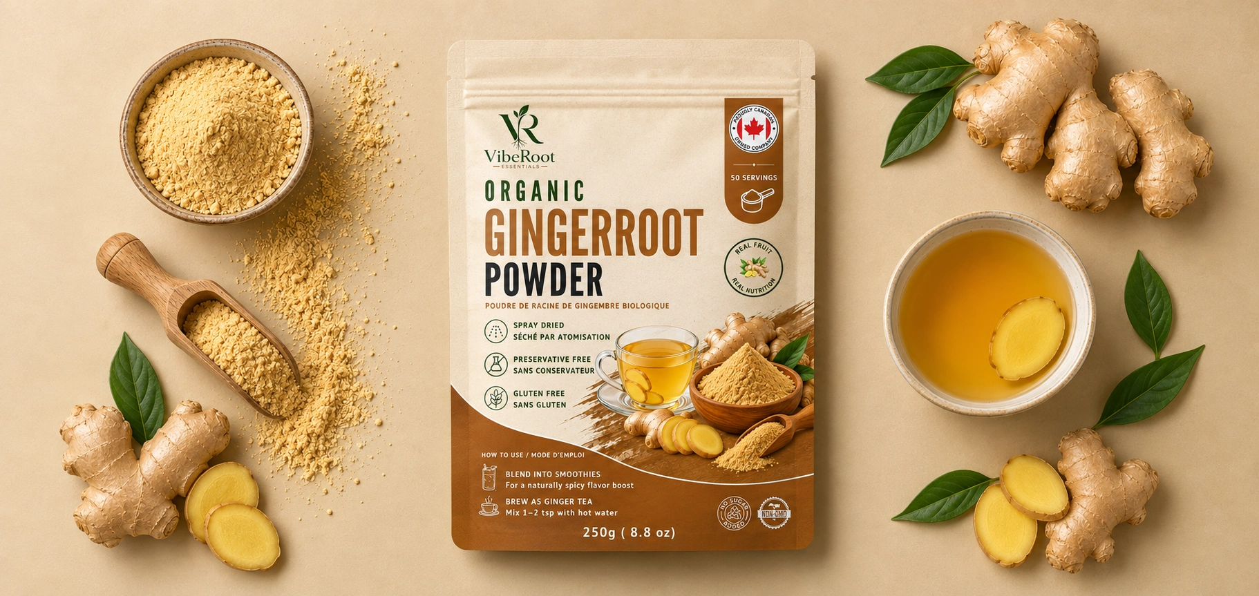 VibeRoot Organic Superfood Powder Banner 4