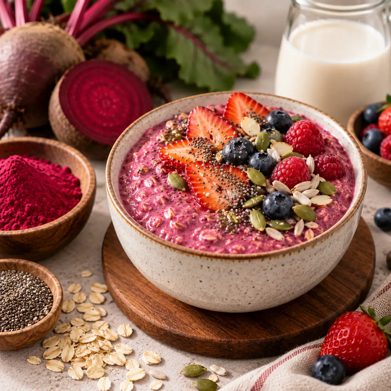 Pink Beet Overnight Oats