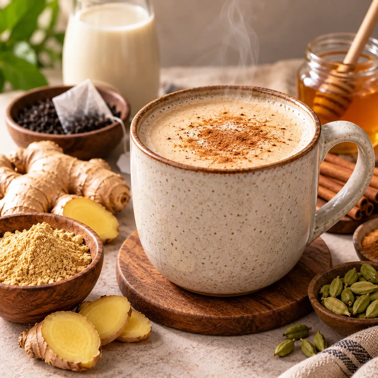 Warming Ginger Chai Latte